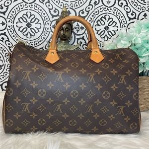 (MT174) EUC Authentic Louis Vuitton Monogram Speedy Bandouliere 35